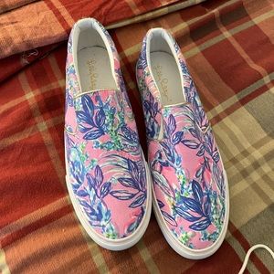 Lilly Pulitzer Julie Sneaker Printed Canvas Lilac Rose Just A Lil Jelly